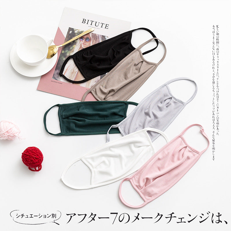 Light Luxury Mulberry Silk High-end Anti-smog Mask Women‘s Refreshing Breathable Dust-proof and Windproof Face Cover Accessories