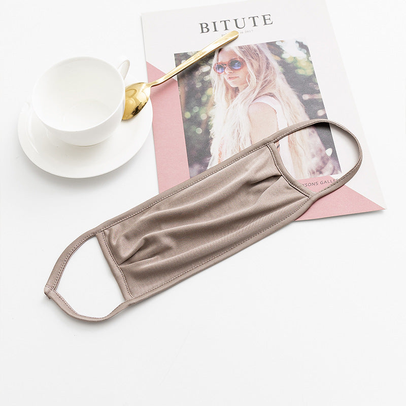 Light Luxury Mulberry Silk High-end Anti-smog Mask Women‘s Refreshing Breathable Dust-proof and Windproof Face Cover Accessories