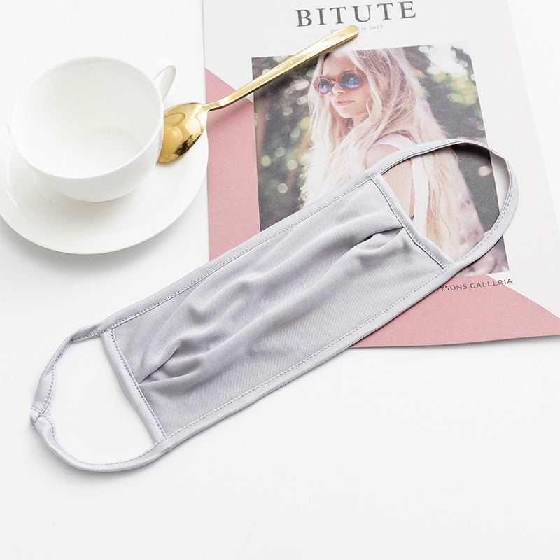 Light Luxury Mulberry Silk High-end Anti-smog Mask Women‘s Refreshing Breathable Dust-proof and Windproof Face Cover Accessories