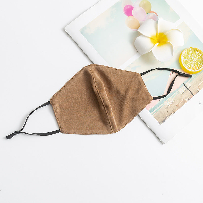 Candy-colored Silk Face Mask for Dust And Sun Protection Men and Women's Fashion Windproof Mulberry Silk Mask Accessories