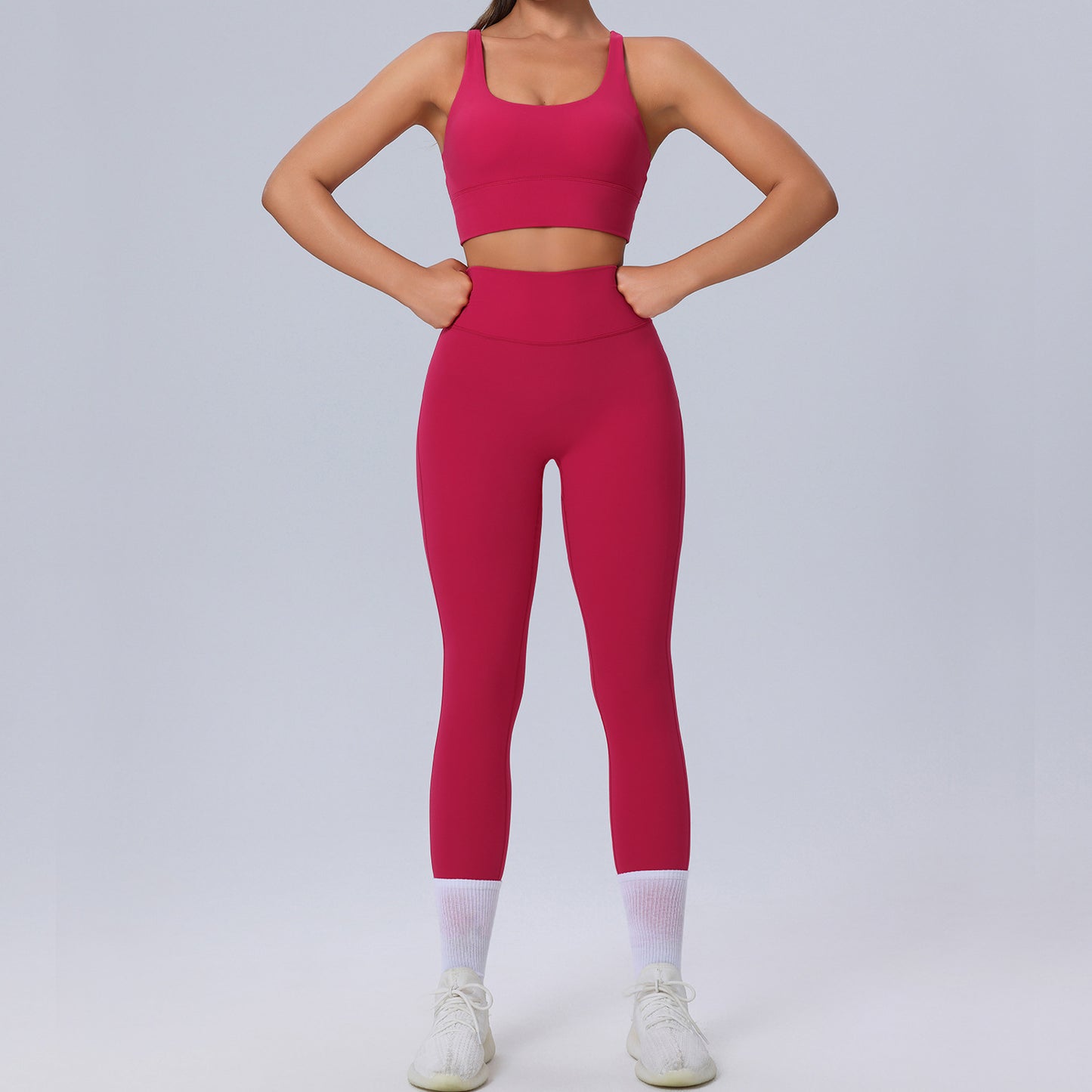2025 New Black Large Size Yoga Suit Women's Brushed Nude Tight High Elastic Breathable Fitness Sportswear