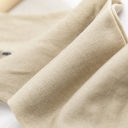 2025 Men's Solid Color Silk Deodorant And Antibacterial Simple Embroidered Short Socks