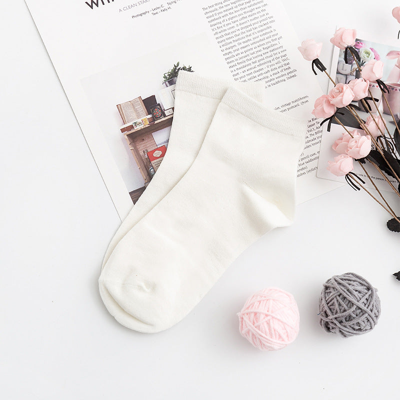 2025 Multi-color Basic Women's Silk Breathable Deodorant Solid Color Short Tube Socks