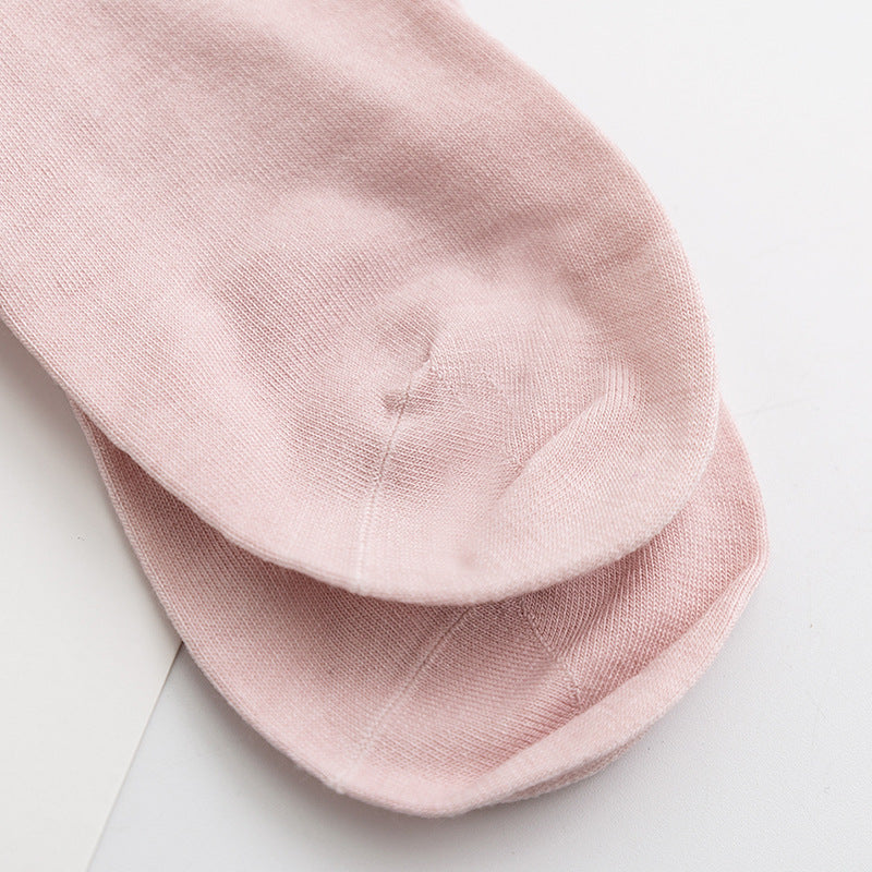 2025 Multi-color Basic Women's Silk Breathable Deodorant Solid Color Short Tube Socks