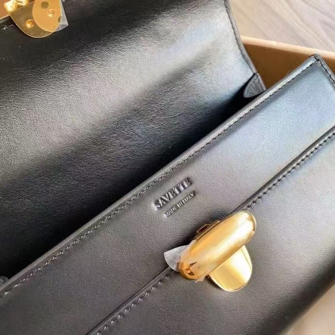 Camel French Lock Niche Square Box Shoulder Bag Women's Genuine Leather Light Luxury Simple Crossbody Small Square Bag