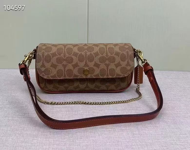 2025 Brown Old Flower New Brook Flap Shoulder Messenger Bag Women's Lvy Chain Underarm Leather Bag