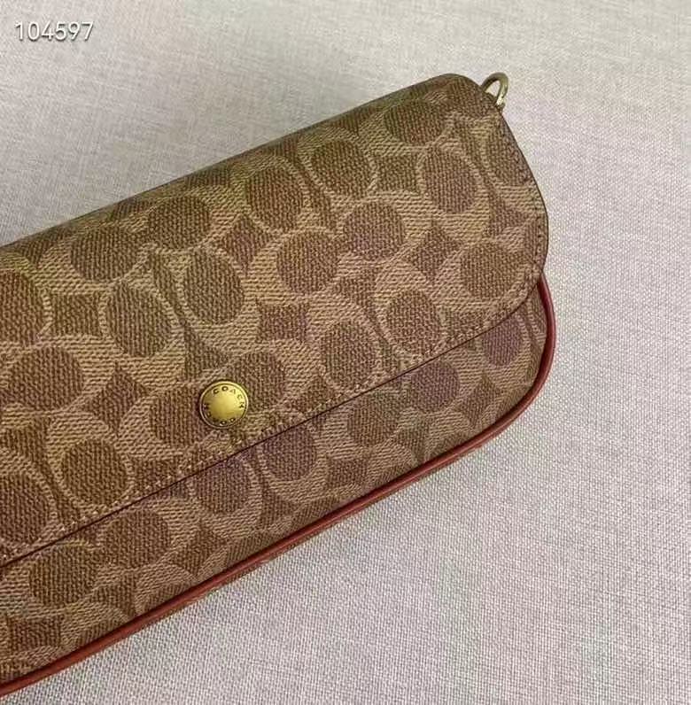 2025 Brown Old Flower New Brook Flap Shoulder Messenger Bag Women's Lvy Chain Underarm Leather Bag