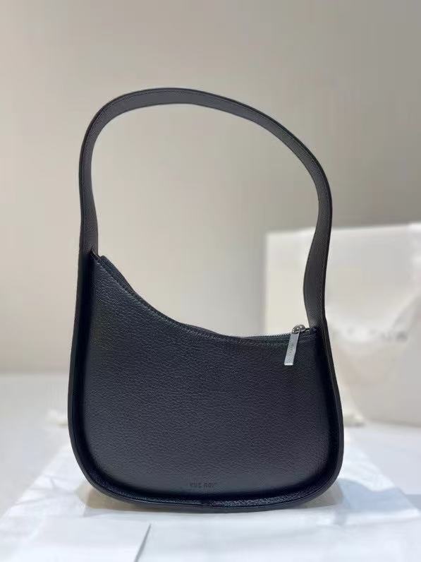 2025 Black Niche Commuting Extremely Simple Shoulder Half-moon Bag For Women Kendall's Baguette Crescent Bag Underarm