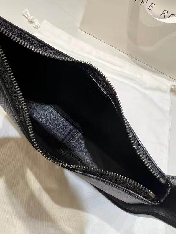 2025 Black Niche Commuting Extremely Simple Shoulder Half-moon Bag For Women Kendall's Baguette Crescent Bag Underarm