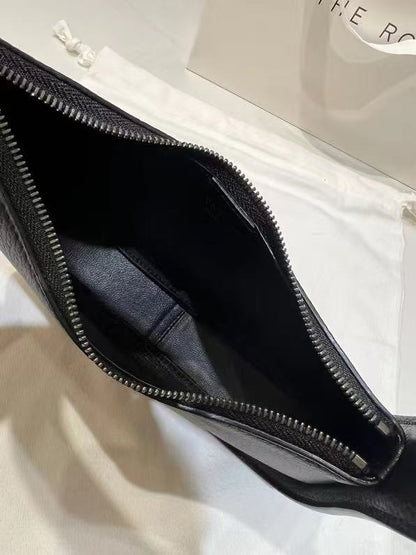 2025 Black Niche Commuting Extremely Simple Shoulder Half-moon Bag For Women Kendall's Baguette Crescent Bag Underarm
