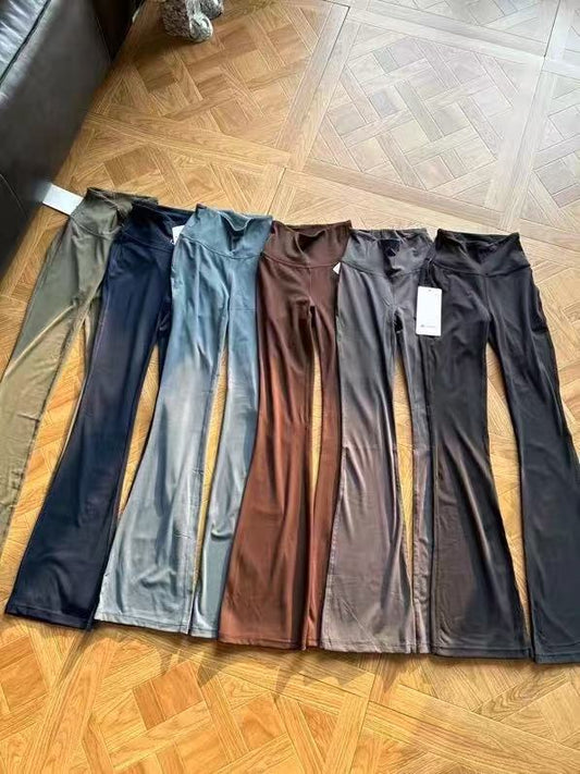 2025 New Black Professional Yoga Flared Long Yoga Pants Women's Flared Slim Hip-lifting Nude Fitness Sportwear Pants