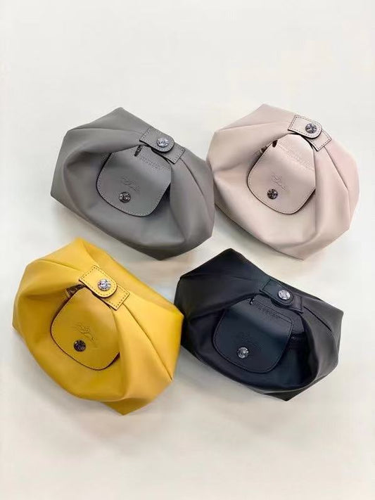 2025 New Black Pink Yellow Grey Four-color Diy Lunch Box Leather Bag Women's Minimalist Commuter Tofu Handbag