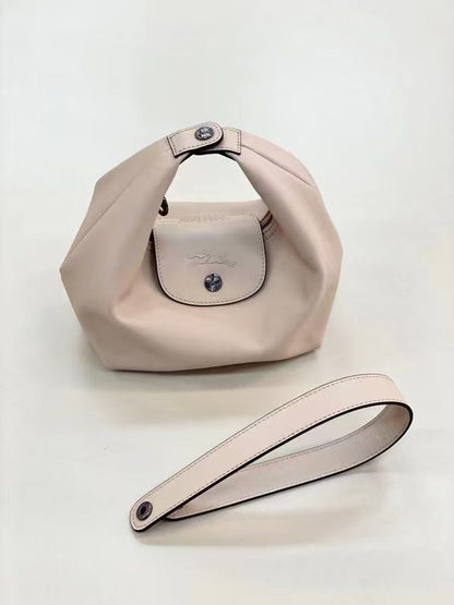 2025 New Black Pink Yellow Grey Four-color Diy Lunch Box Leather Bag Women's Minimalist Commuter Tofu Handbag