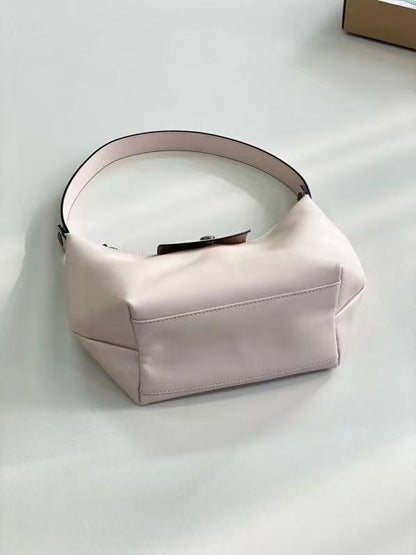 2025 New Black Pink Yellow Grey Four-color Diy Lunch Box Leather Bag Women's Minimalist Commuter Tofu Handbag