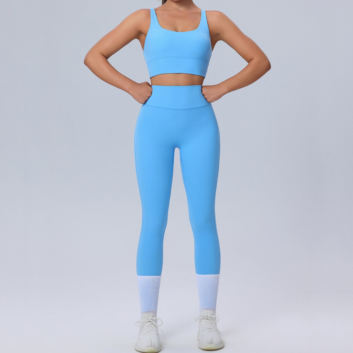 2025 New Black Large Size Yoga Suit  Women's Brushed Nude Tight High Elastic Breathable Fitness Sportswear