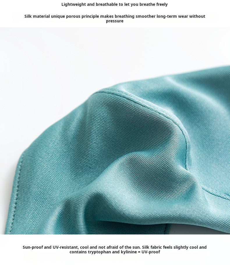 Candy-colored Silk Face Mask for Dust And Sun Protection Men and Women's Fashion Windproof Mulberry Silk Mask Accessories