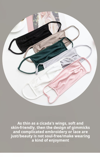 Light Luxury Mulberry Silk High-end Anti-smog Mask Women‘s Refreshing Breathable Dust-proof and Windproof Face Cover Accessories
